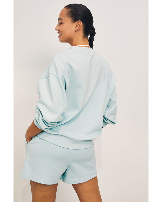 H&M Printed Sweatshirt Light Turquoise