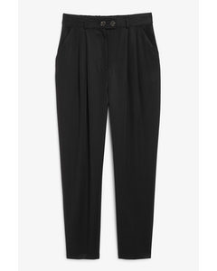Soft Tapered Trousers Black Magic