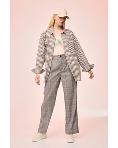 Tailored Trousers Light Brown/checked