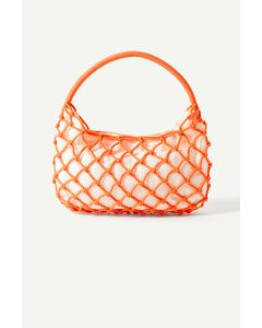 Nomi Net Handbag Orange & White