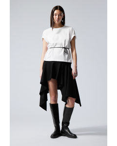 Joy Asymmetrische Mini-rok Zwart