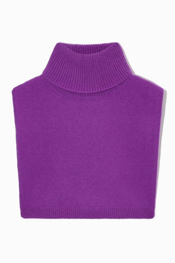 COS Open-side Cashmere-blend Roll-neck Vest Purple