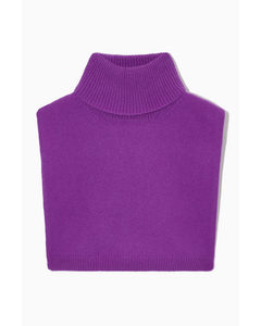 Open-side Cashmere-blend Roll-neck Vest Purple