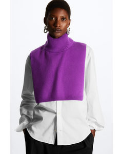 Open-side Cashmere-blend Roll-neck Vest Purple