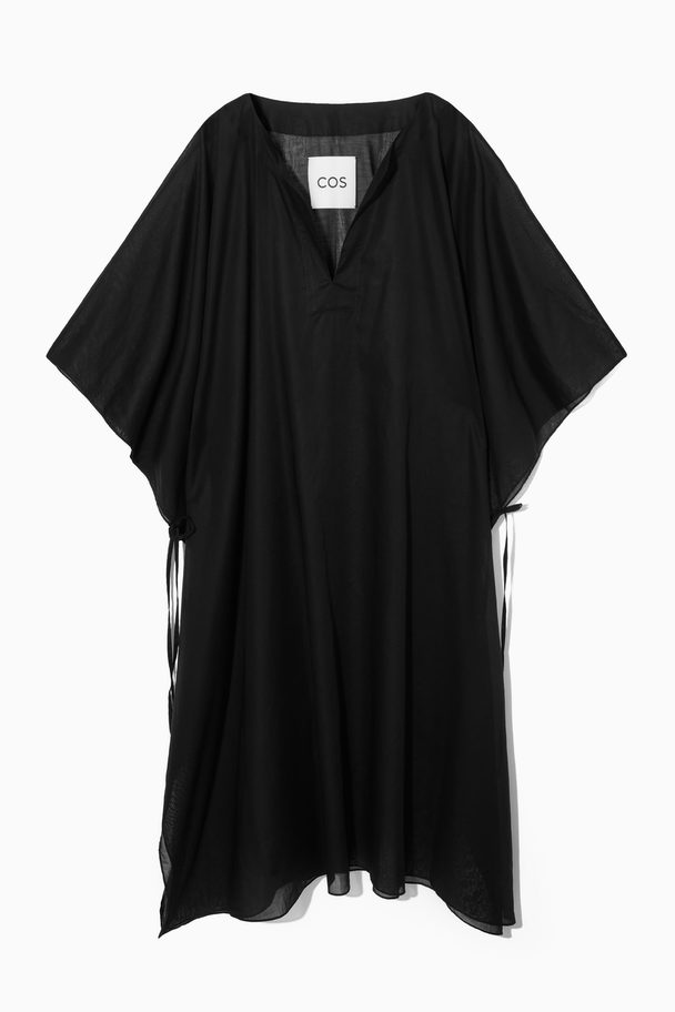 COS KAFTAN MIT OVERSIZED-PASSFORM SCHWARZ