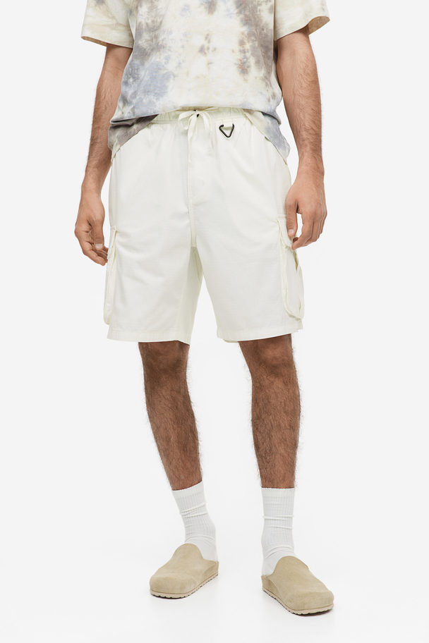 H&M Cargoshorts aus Ripstop Relaxed Fit Weiß