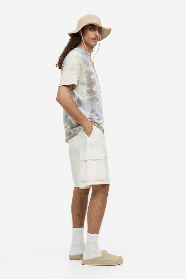 H&M Cargoshorts aus Ripstop Relaxed Fit Weiß
