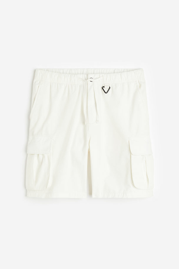 H&M Utilityshort Van Ripstop - Relaxed Fit Wit