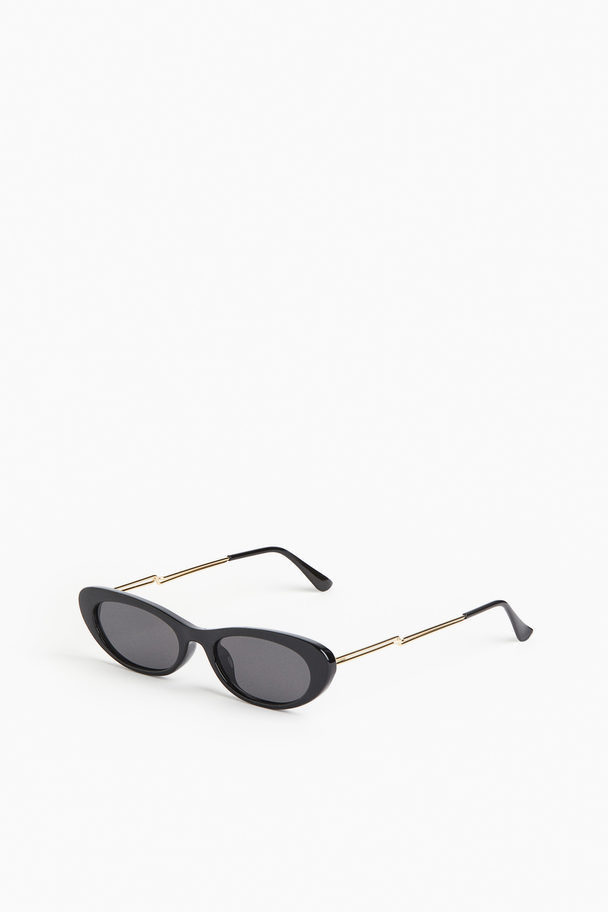 H&M Smalle Cat Eye-solbriller Sort
