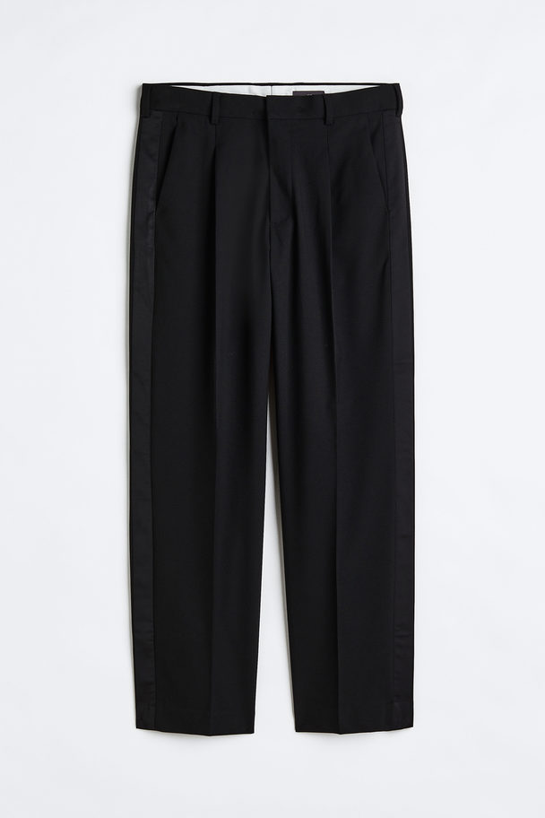 H&M Smokinghose Relaxed Fit Schwarz