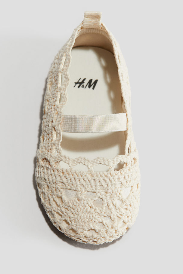 H&M Ballerinas Cremefarben