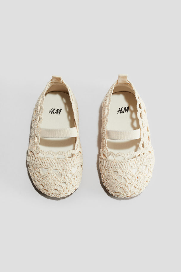 H&M Ballerinas Cremefarben