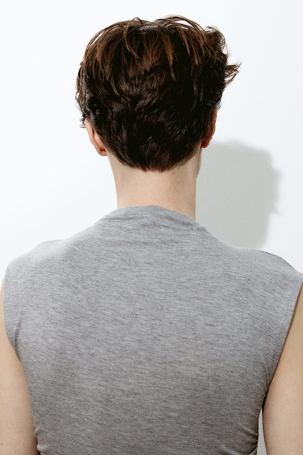 H&M Kurzshirt mit Turtleneck Graumeliert
