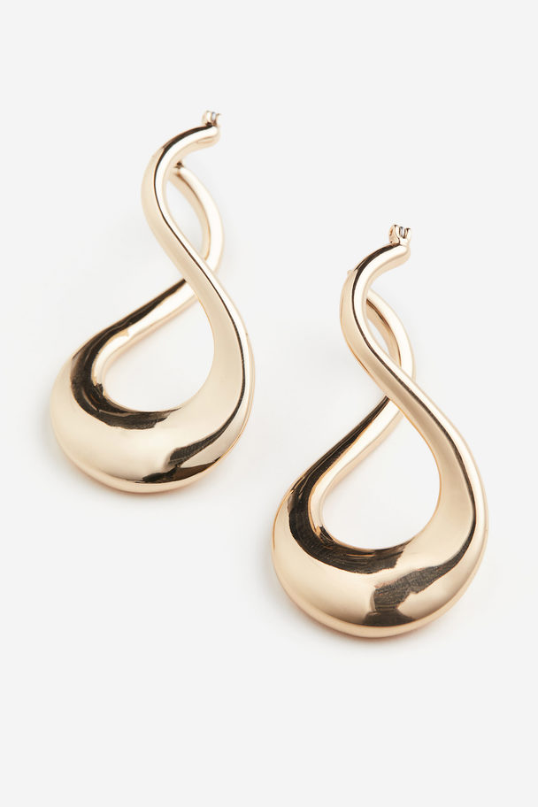 H&M Twisted Earrings Gold-coloured