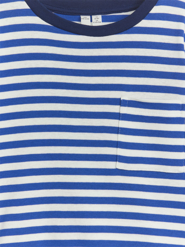 ARKET Langarm-T-Shirt Blau/Weiß