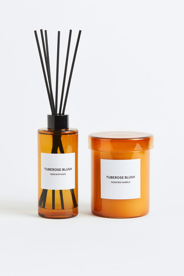 H&M HOME Geurkaars In Glazen Houder Oranje/tuberose Blush