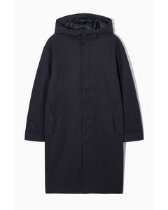 Padded Hooded Parka Navy