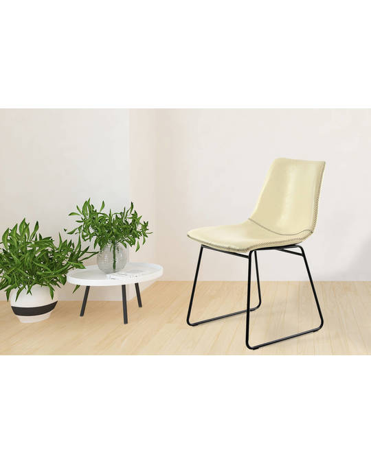 360Living Chair Caila 110 2er-set White / Creme / Creme