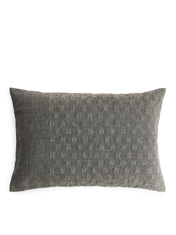 ARKET Csa Linen Cushion Cover 40 X 60 Cm Black/beige