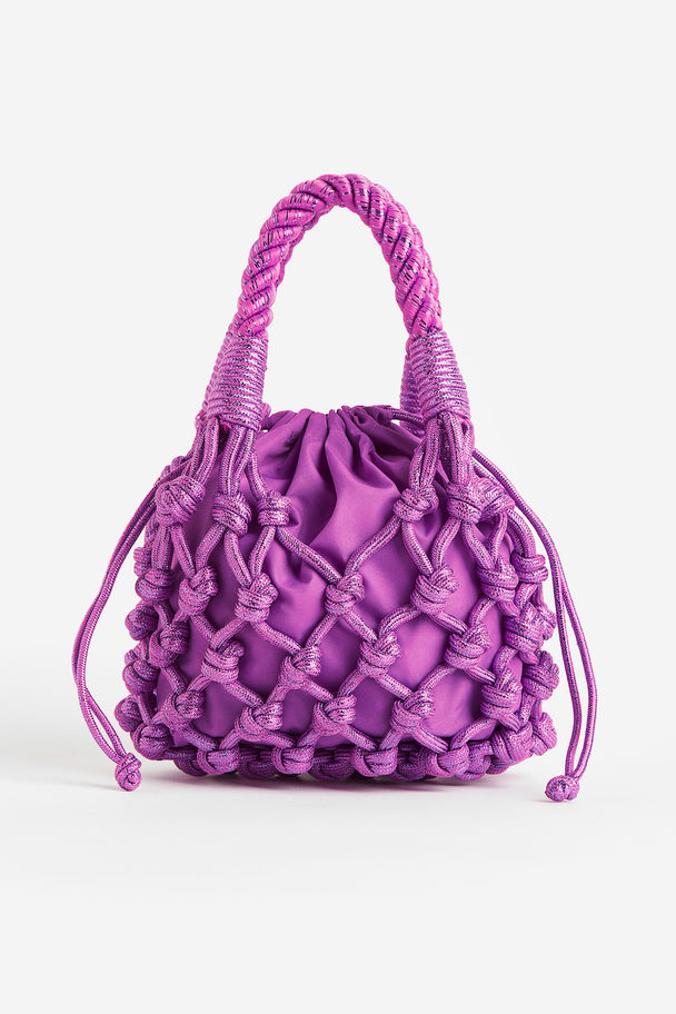 H&M Small String Pouch Bag Purple
