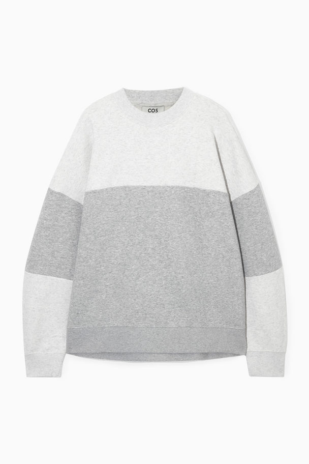 COS Colour-block Sweatshirt Grey