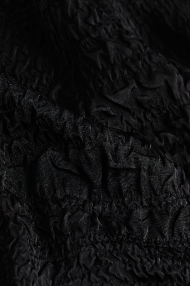 H&M Textured-weave Dress Black