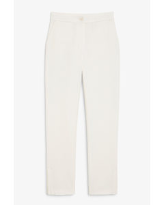 Side Slit Trousers Off-white