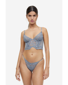 Non-padded Lace Bustier Blue