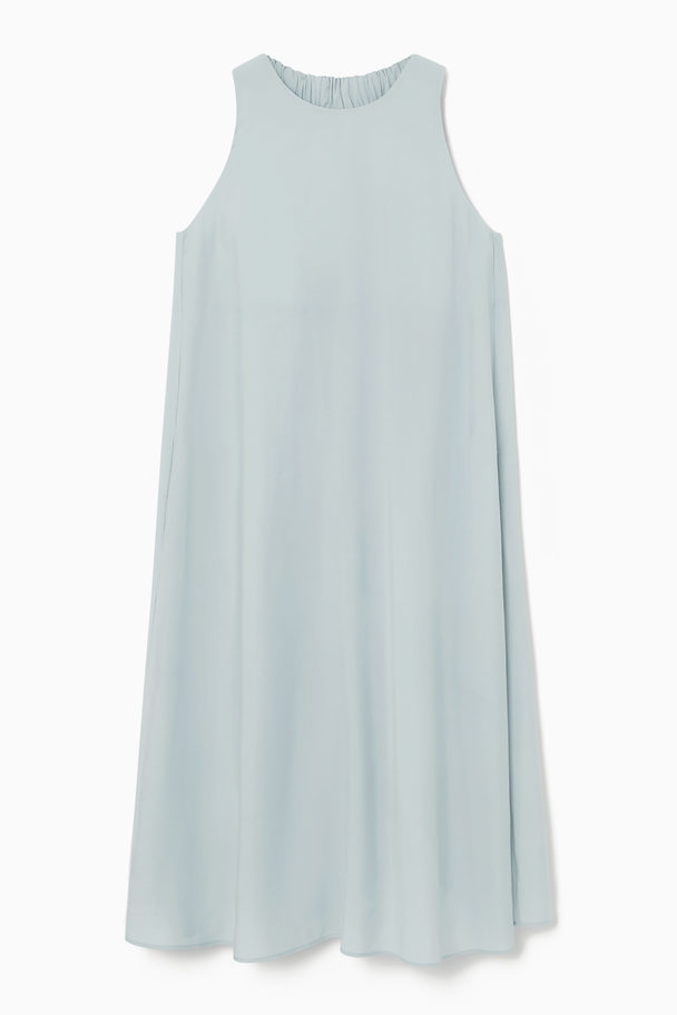 COS Racer-neck Midi Dress Light Blue