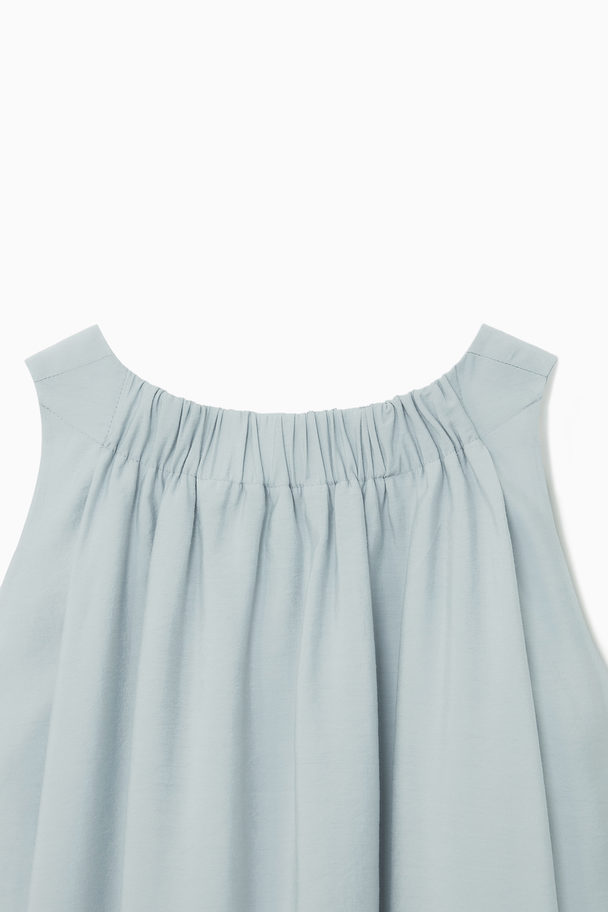 COS Racer-neck Midi Dress Light Blue