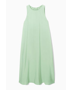 Racer-neck Midi Dress Light Green