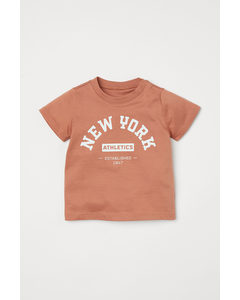 T-shirt Med Tryk Orange/new York