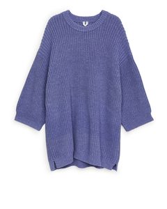 Oversized-Pullover aus Baumwollmischung Flieder