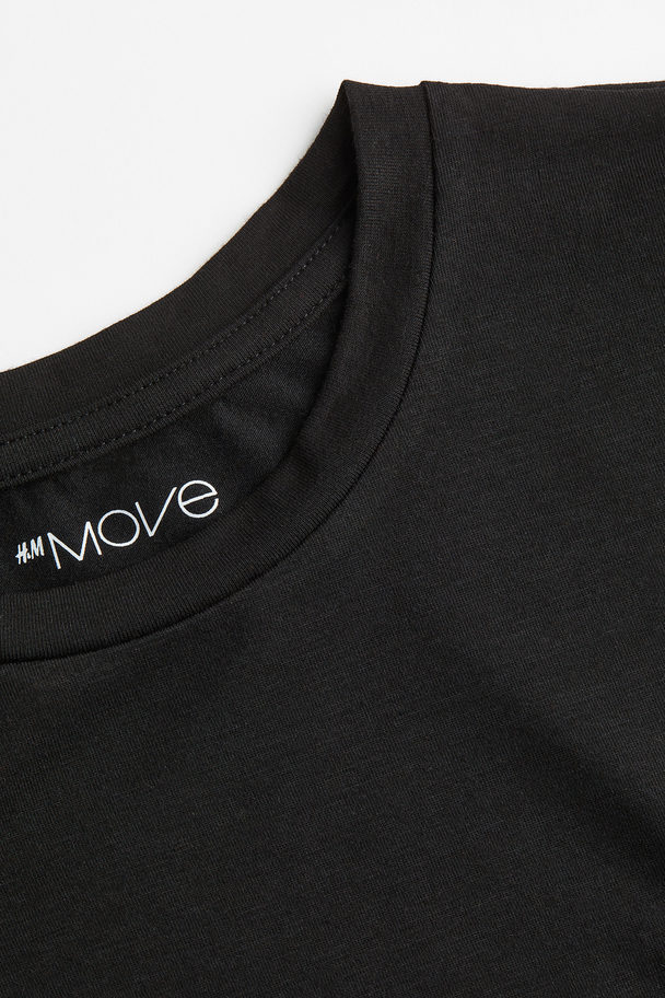 H&M Drymove™ Boxy-style Sports Vest Top Black