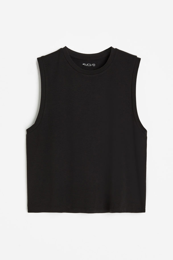 H&M Drymove™ Boxy-style Sports Vest Top Black