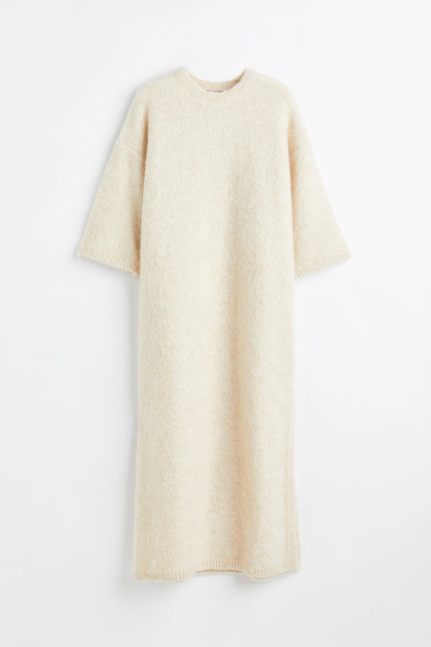 H&M Kleid aus Wollmischung Cremefarben