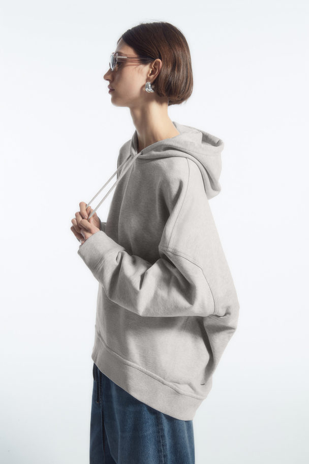 COS Relaxed Jersey Hoodie Grey Mélange