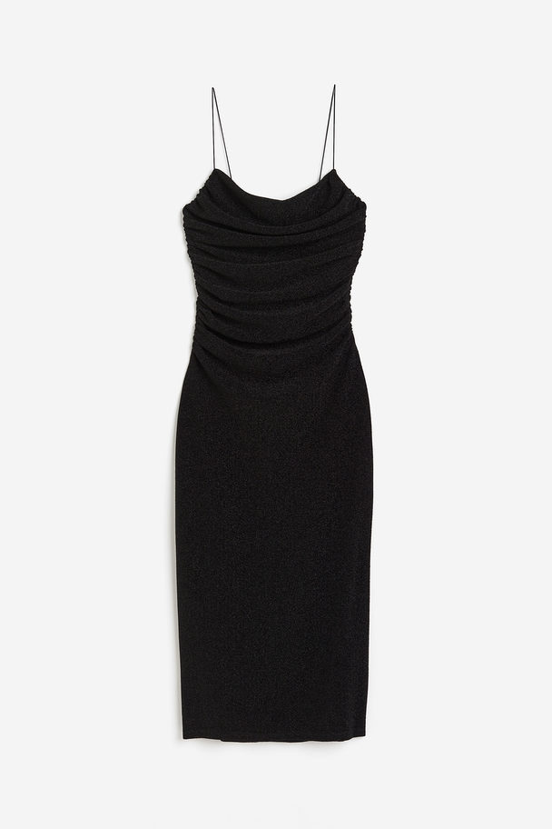 H&M Glitzerndes Jerseykleid Schwarz