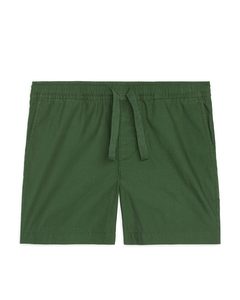 Drawstring Shorts Dark Green