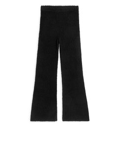 Knitted Bouclé Trousers Black