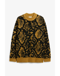 Heavy Knit Sweater Brown Snake