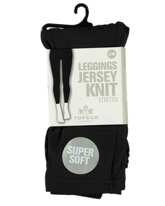 Leggings Solid Jersey Knit Black