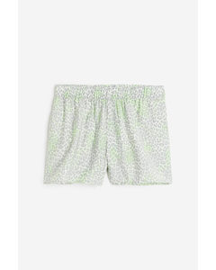 Pull-on Shorts Light Grey/leopard Print