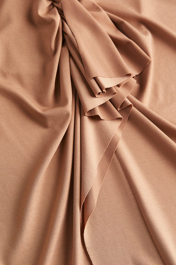 H&M Gusset-panel Jersey Skirt Dark Beige