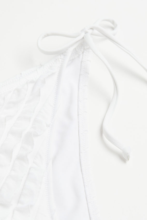 H&M Bikinitanga Met Strikbandjes Wit