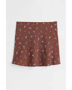A-line Skirt Brown/floral