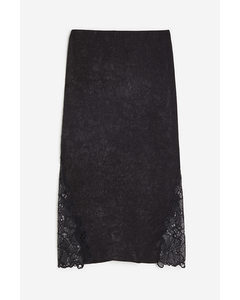 Lace-detail Skirt Black