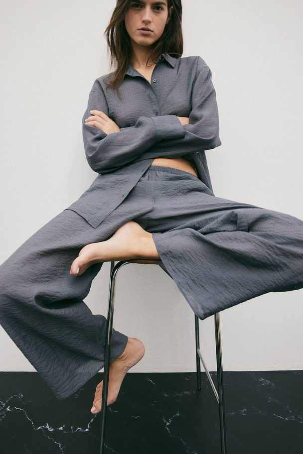 H&M Zweiteiliger Pyjama Dunkelgrau