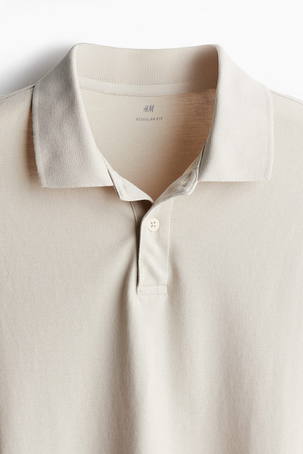 H&M Set Van 3 Poloshirts - Regular Fit Beige/saliegroen