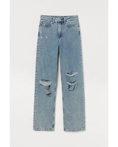 Loose Straight High Jeans Light Blue